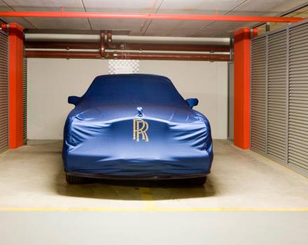 The garage supercar for luxury cars at the Hotel Galielo in Padua